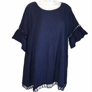 Kameya top with cut out detail arms and hem NWT